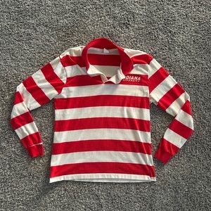 Indiana university striped polo